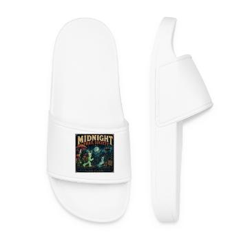 Bigfoot Spruch Geschenk für Outdoor-Fans Halloween - Frauen Badelatschen - Weiß - Vorne
