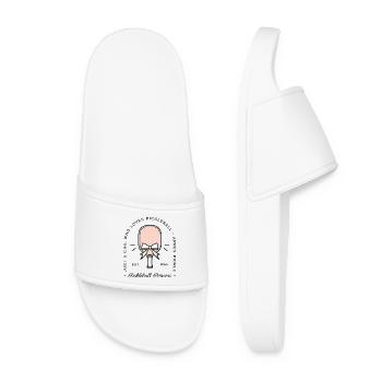 Just a girl who loves pickleball girly aesthetic - Women’s Pool Sliders - white - Front