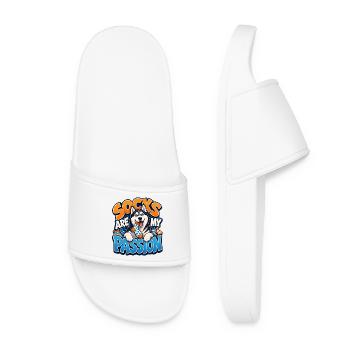 Siberian Husky - Women’s Pool Sliders - white - Front