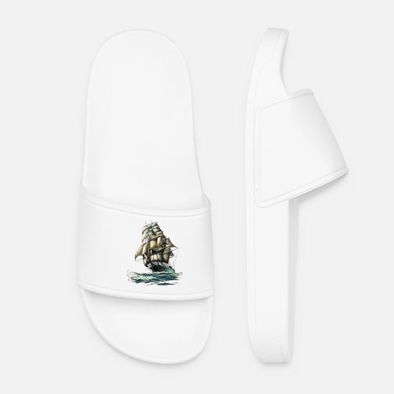 Segelschiff - Frauen Badelatschen - Weiß