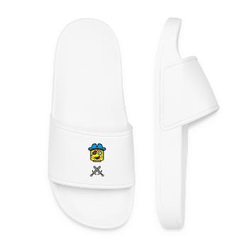 Pirate Kids Game Swords Boy Fighting Buccaneer - Women’s Pool Sliders - white - Front