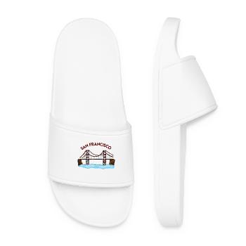 Sight City Shirt Landmark Gift - Women’s Pool Sliders - white - Front