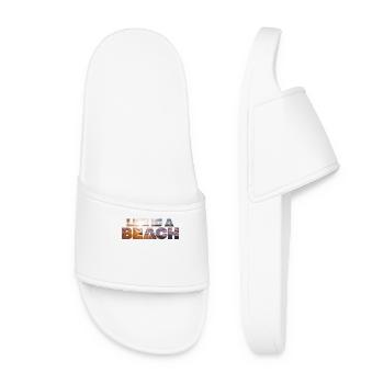 Life is a Beach - Summer / Sun / Beach - Women’s Pool Sliders - white - Front