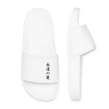 Caractères chinois pour l'amour immortel - Claquettes Femme - blanc - Devant