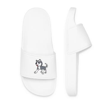Husky Dog Dog Breed Dogs - Women’s Pool Sliders - white - Front