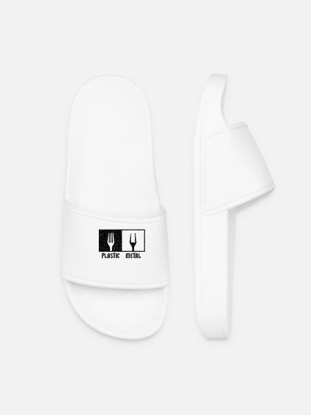 Plastic Metal Music Fritgabel Festival Rock Fans - Claquettes Femme - blanc