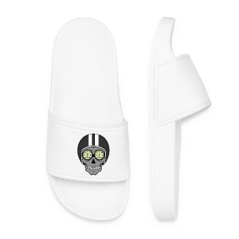 Skull Biker - Design - Claquettes Femme - blanc - Devant