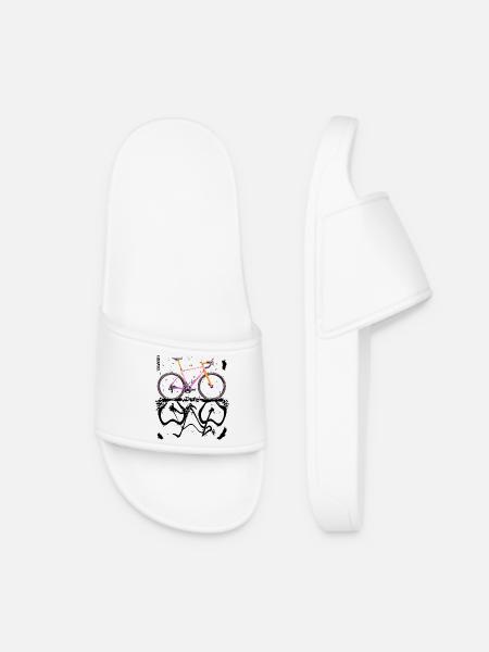 Cycling, Adventure and Freedom: Gravel Bike - Women’s Pool Sliders - white