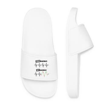Trader Heartbeat My Heartbeat Stocks Stock Exchange Forex - Women’s Pool Sliders - white - Front