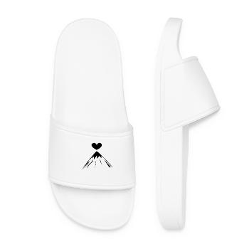 Mountain Mountains Mountain peaks Peak Heart - Women’s Pool Sliders - white - Front