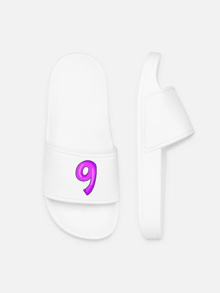 Nummer 9 - Frauen Badelatschen - Weiß