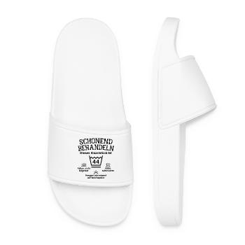 Schonend Behandeln Einzelstück 44. Geburtstag - Frauen Badelatschen - Weiß - Vorne