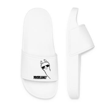 Lama Problama Question - Women’s Pool Sliders - white - Front