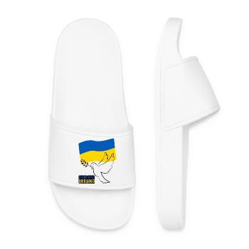 Drapeau de l’Ukraine avec motif d’aile - Claquettes Femme - blanc - Devant