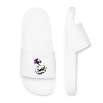Asexual Potion Ace Pride - Women’s Pool Sliders - white - Front