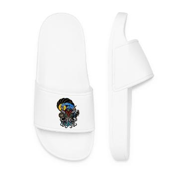 Poulpe amusant avec cornes et bateau - Claquettes Femme - blanc - Devant