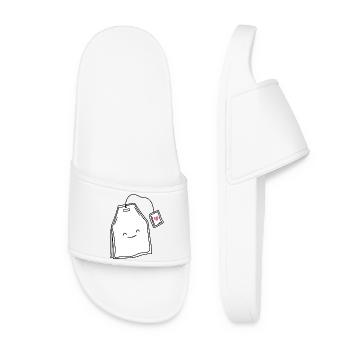 Tea lover tea smile - Women’s Pool Sliders - white - Front