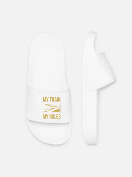 Le conducteur de train dit mon train mes règles - Claquettes Femme - blanc