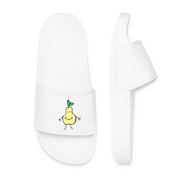 A smiling pear - Women’s Pool Sliders - white - Front