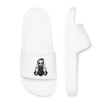Grim Reaper montre le majeur - Claquettes Femme - blanc - Devant