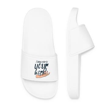 J’apporte de la couleur à votre monde Nail Tech - Claquettes Femme - blanc - Devant