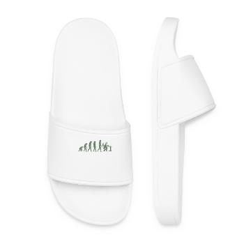 Evolution of Gamer Zocker Nerd Geek Progamer - Women’s Pool Sliders - white - Front
