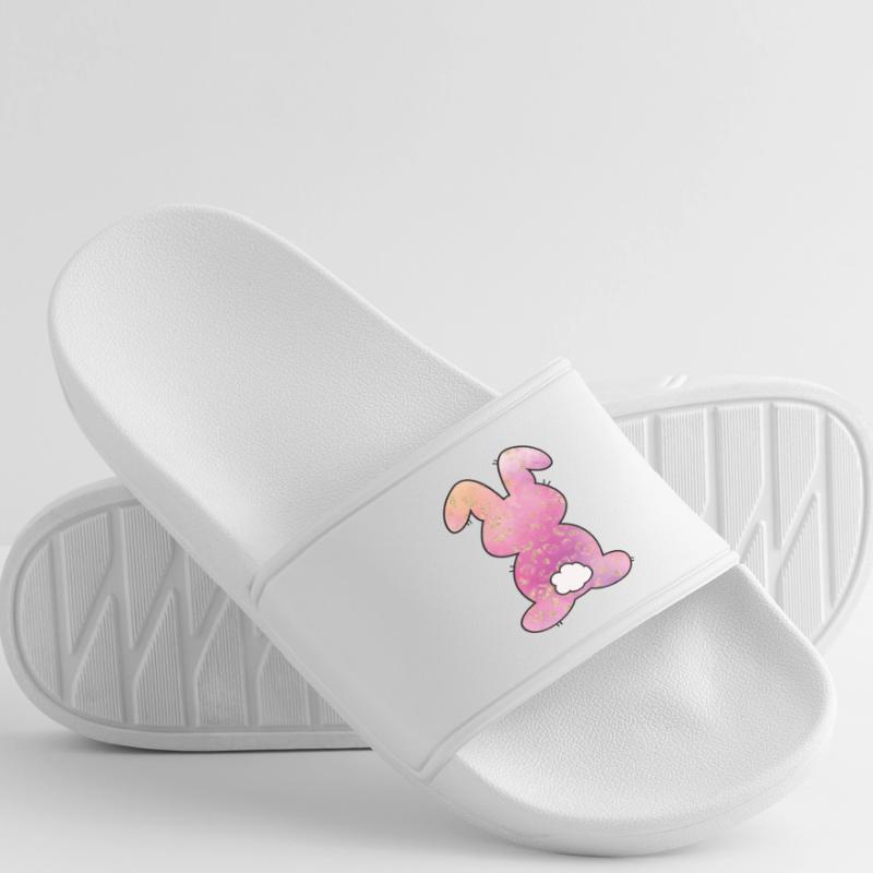Leopard Pattern Rabbit Easter Women’s Pool Sliders