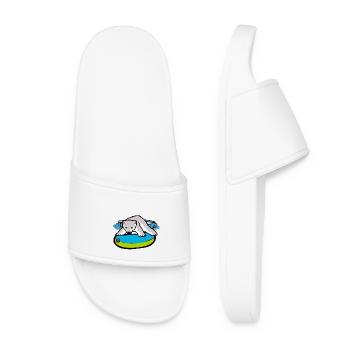 Ours polaire Détresse anneau de natation Changement climatique Changement climatique - Claquettes Femme - blanc - Devant