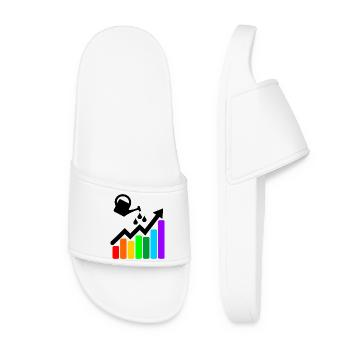 Meilleurs résultats graphique coloré et arrosoir - Claquettes Femme - blanc - Devant