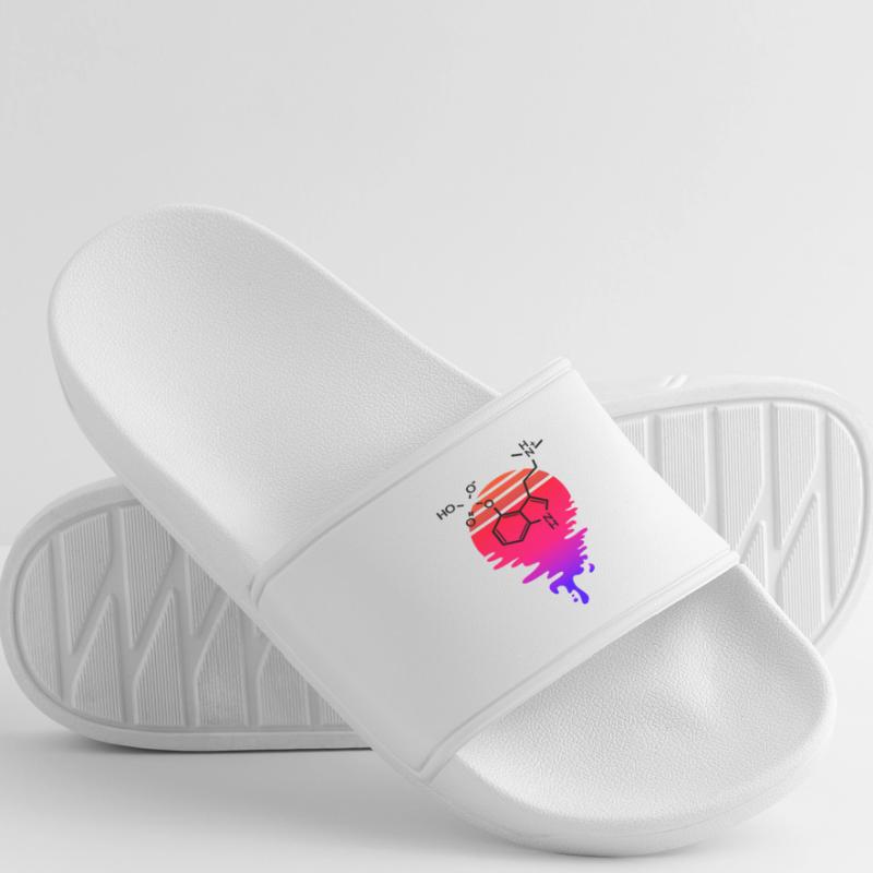 Molécule de psilocybine avec Retro Sunset Claquettes Femme
