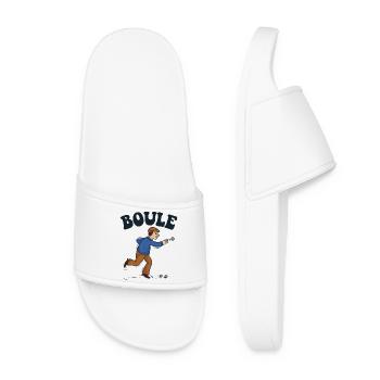 Boules boules boules pour boule pétanque boule - Claquettes Femme - blanc - Devant