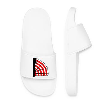 Auvents Marquis rayés rouges blancs - Claquettes Femme - blanc - Devant