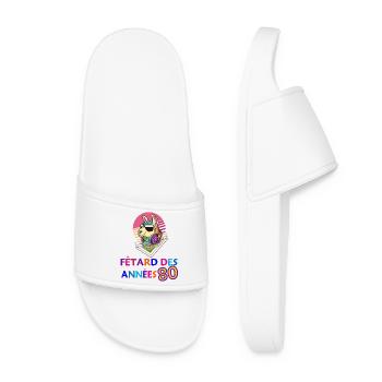 Lama Fêtard des 80's année anniversaire groove - Claquettes Femme - blanc - Devant