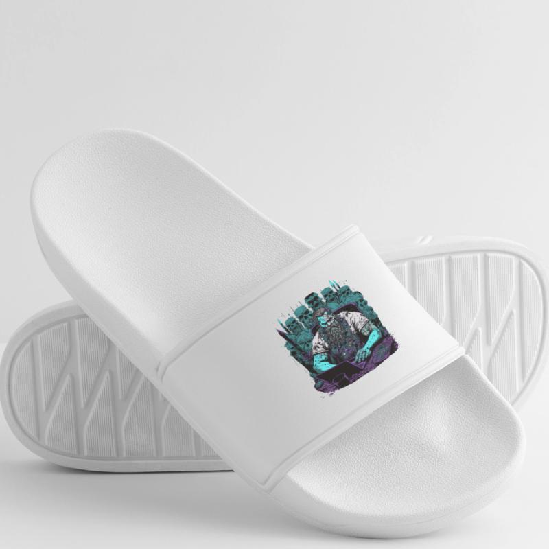 Admin Wiking programmiert Computer Frauen Badelatschen