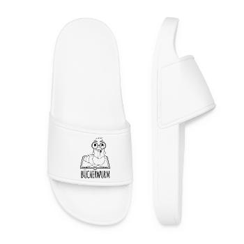 Leseratte Silhouette - Für Bücherwürmer und - Frauen Badelatschen - Weiß - Vorne