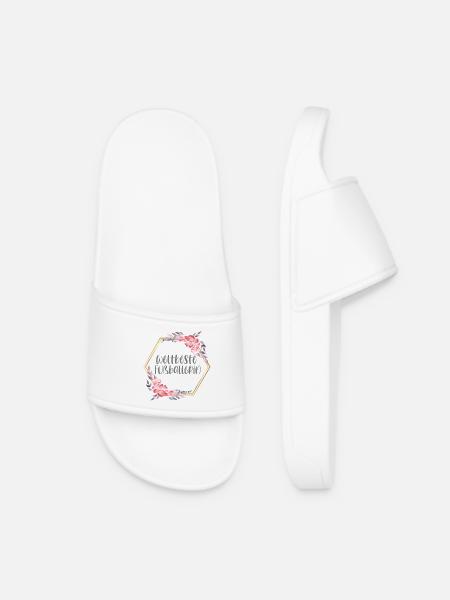 Weltbeste Fußballerin Fußball Hobby Geschenk - Frauen Badelatschen - Weiß