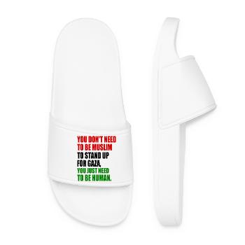 you don't need to be muslim to stand up for gaza - Frauen Badelatschen - Weiß - Vorne