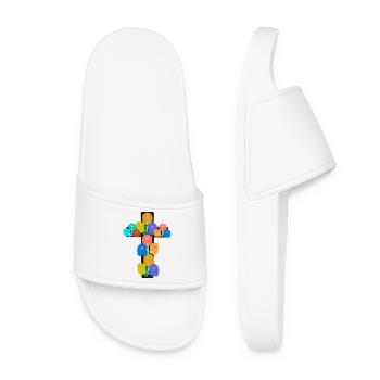funérailles deuil deuil rédemption jésus sauveur - Claquettes Femme - blanc - Devant