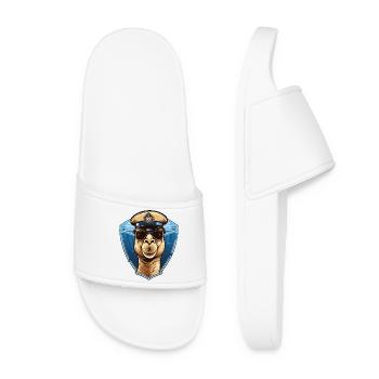 Camel Policeman - Women’s Pool Sliders - white - Front
