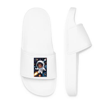 Enfant de l’espace avec combinaison d’astronaute - Claquettes Femme - blanc - Devant