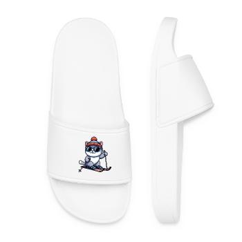 Ski britannique à poil court (Shorthair Skiing) Hiver - Claquettes Femme - blanc - Devant