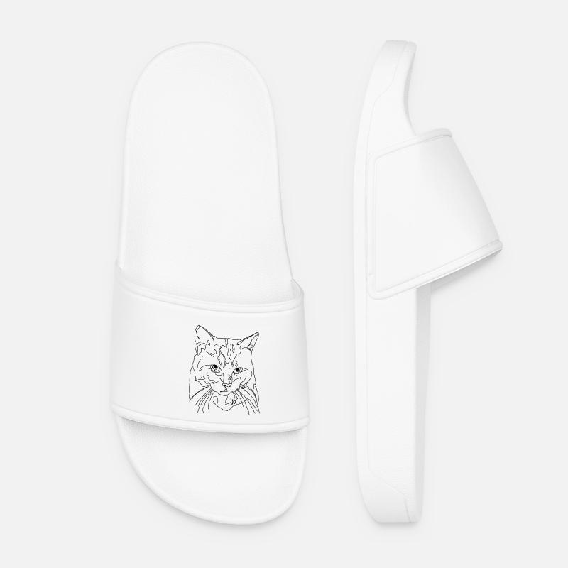 Katze - Frauen Badelatschen - Weiß