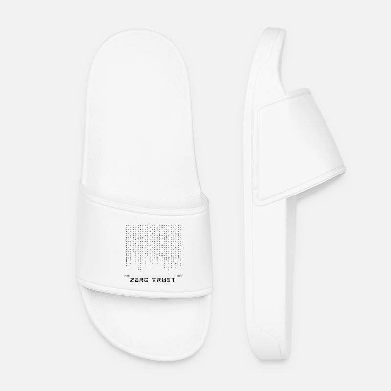 Code binaire Zero Trust - Claquettes Femme - blanc