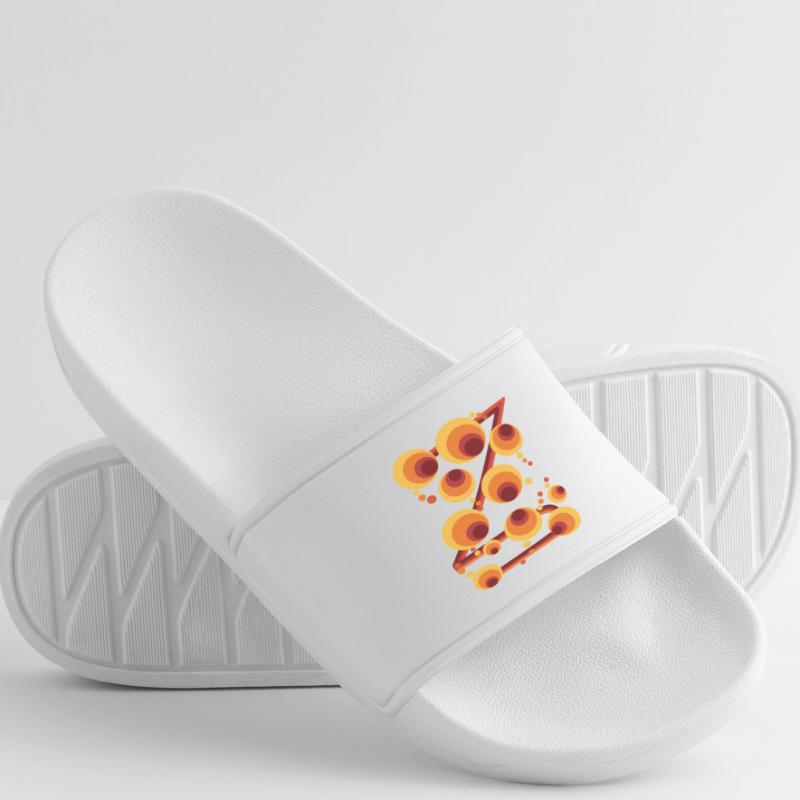 Abstract Polka Dot Circle Pattern Women’s Pool Sliders