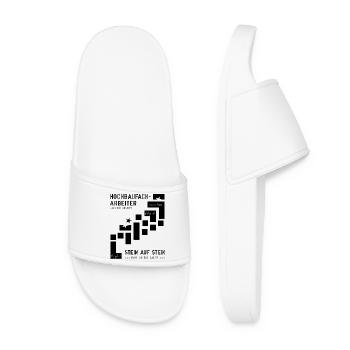 Building construction worker bricklayer - Women’s Pool Sliders - white - Front