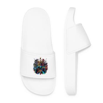 Royal Graffiti Gaming Controller - Women’s Pool Sliders - white - Front