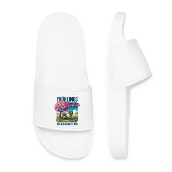 Frühling Gartenparty Outfit Natur Geschenk - Frauen Badelatschen - Weiß - Vorne