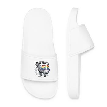 Love is Love – LGBTQIA+ Pride Heart Design - Women’s Pool Sliders - white - Front
