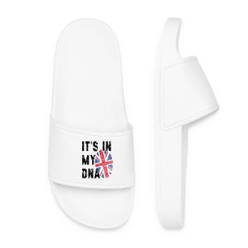 Union Jack Fingerprint - Women’s Pool Sliders - white - Front