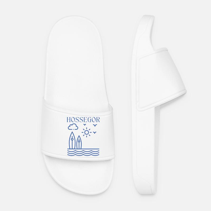 HOSSEGOR Coastal Surf Scene - Women’s Pool Sliders - white